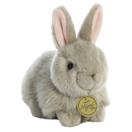 Bunny Angora Grey plush rabbit toy with soft grey fur and long ears