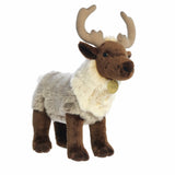 Soft and lifelike plush reindeer with detailed antlers and fur, perfect for cuddling and display.