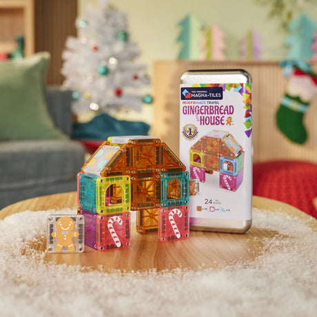 Magnatiles Micromags Gingerbread House Travel Set
