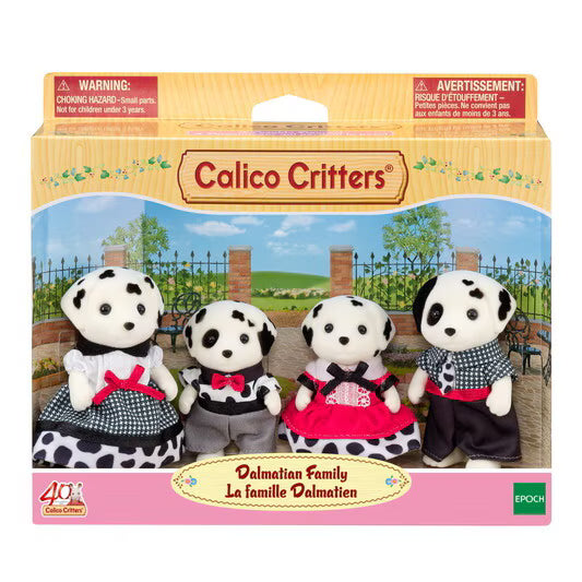 Dalmation Family plush dog family dolls in colorful packaging