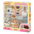 Playful Starter Furniture Set with miniature kitchen and bathroom appliances in colorful boxed packaging
