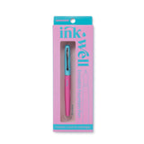 Ink Well Erasable Fountain Pen in pink and teal packaging