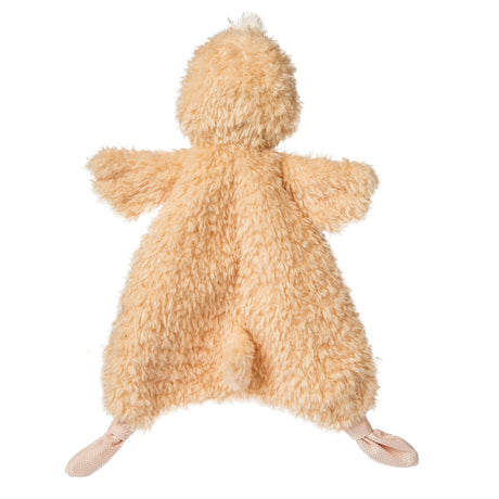 Again Friends Duck Lovey soft recycled plush toy in light brown with textured fabric and fabric limbs for babies.