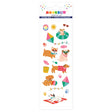 Bark Park Glossy Stickers featuring colorful dog themed designs on a sticker sheet