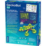 GeckoBot 2.0 STEM kit with colorful parts and instructions to build a motorized gecko robot that climbs smooth vertical surfaces