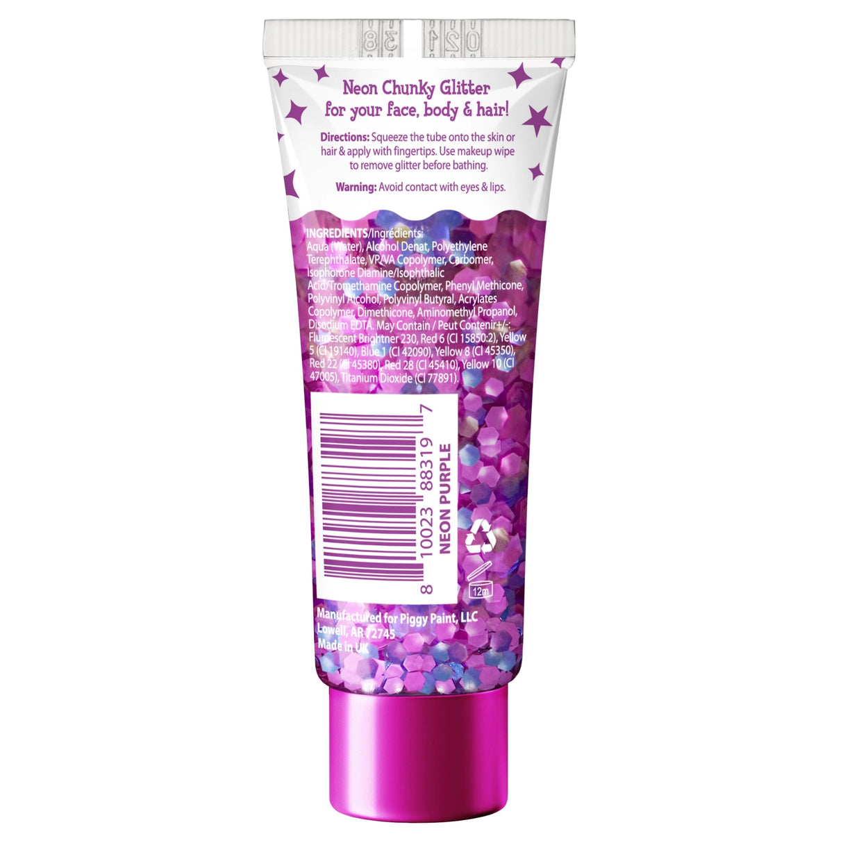 Chunky Confetti Glitter Gel | Neon Purple