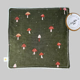 Minky Crinkle | Mushrooms on Green