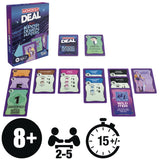 Monopoly Deal: Kpop Demon Hunters card game box and colorful cards for 2 to 5 players ages 8 and up