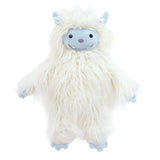 Yowie the Yeti plush toy with soft white fur and a friendly smiling face