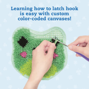 Latch Hook Animals: Frog, Shark & Red Panda