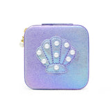 Mermaid Seashell Pearl Jewelry Box with iridescent shell and pearl details
