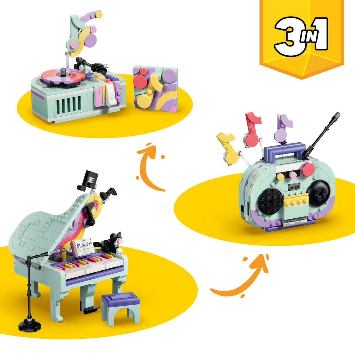 Creator Music Decor Piano with Cat