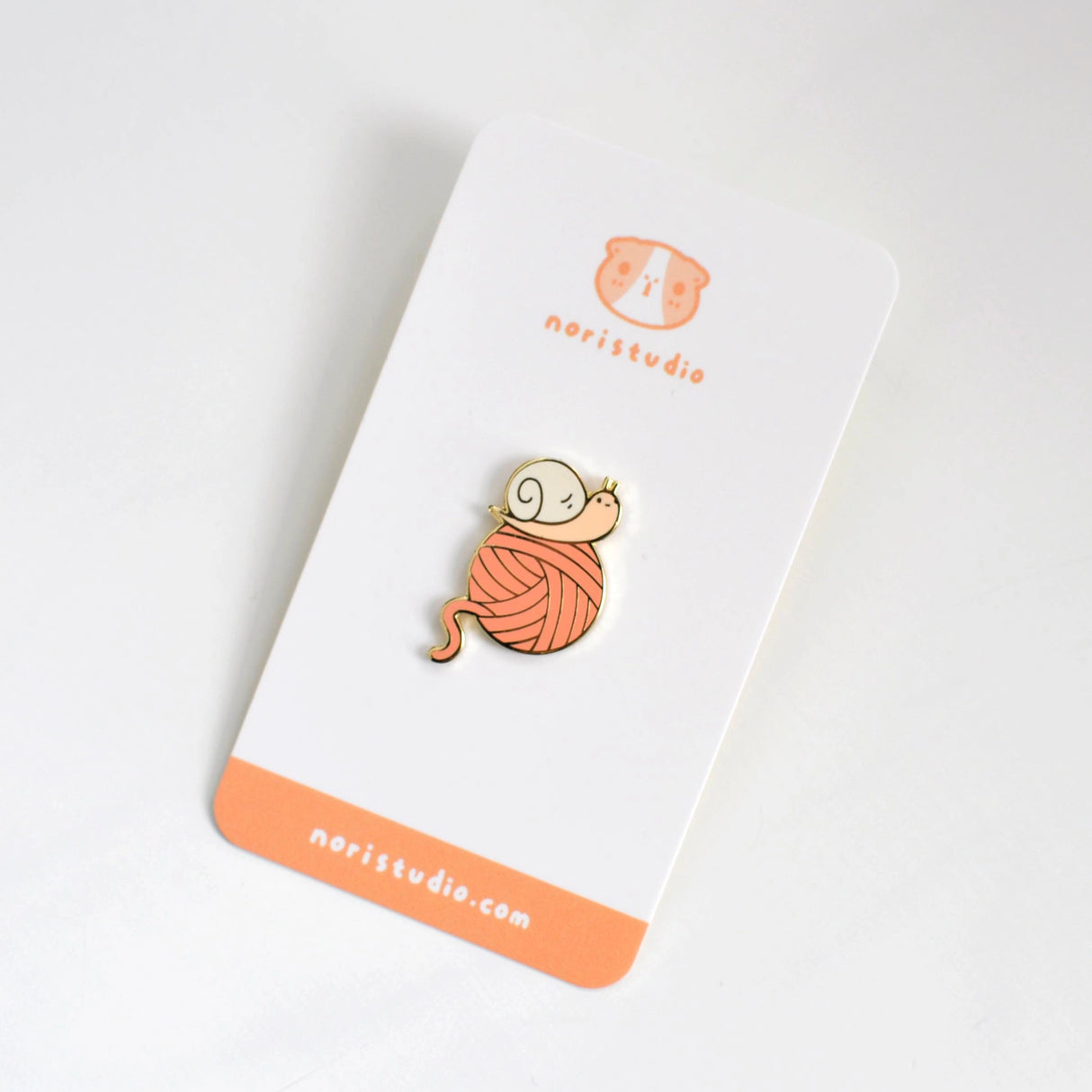 Josh the Snail With Yarn Enamel Pin