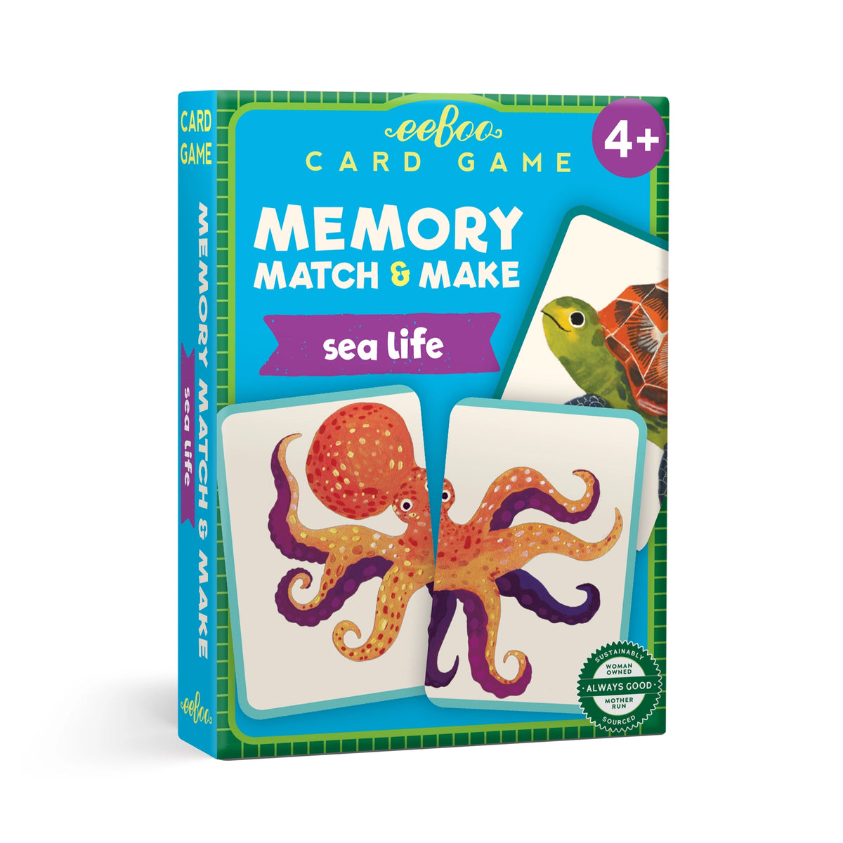 Sea Life Memory Match & Make Game featuring colorful illustrated sea animals
