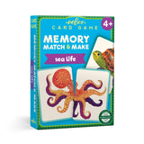 Sea Life Memory Match & Make Game featuring colorful illustrated sea animals