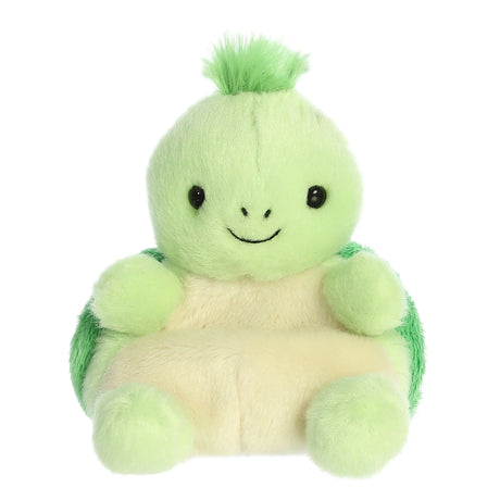 Palm Pals Turtle Tiny green turtle plush toy with a soft cream belly and cheerful smile