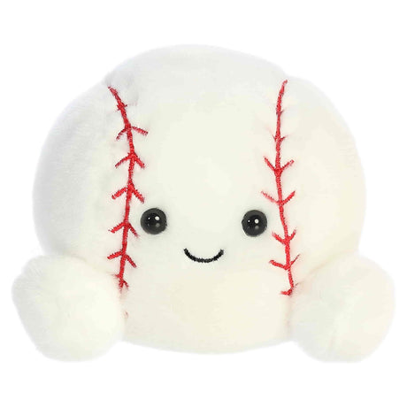 Palm Pals Baseball Slugger plush baseball with a sweet smile and red stitching