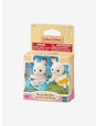 Chocolate Rabbit Twins bunny figures in colorful retail packaging with miniature accessories