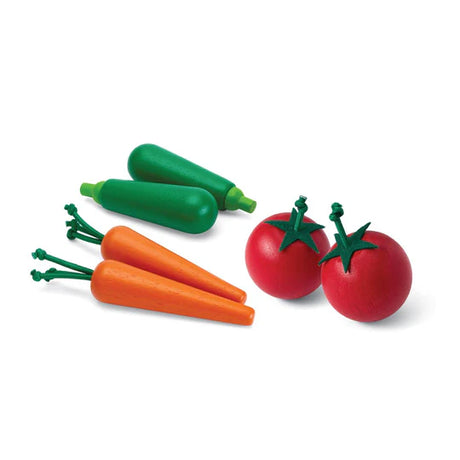 Fresh Product Set | Carrots, Zucchinis & Tomatoes with two of each for imaginative pretend play and healthy habits.