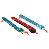 Snake Sequin Slap Bracelet with colorful sequin snake designs