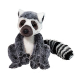 Lemur Lemmie plush toy featuring soft fur, realistic facial markings, and a fluffy black and white striped tail.