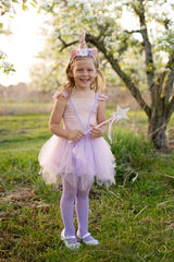 Pink Shimmer Unicorn Dress & Headband | Size 3-4