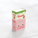 Kawaii Strawberry Cross Stitch Matchbox