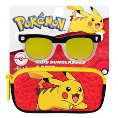 Glasses & Case | Pokemon featuring Pikachu sunglasses and matching red zip case
