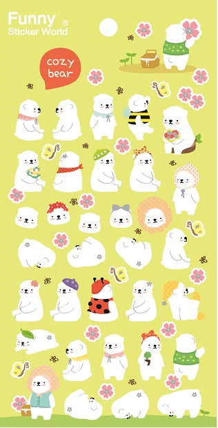 Cozy Bear Stickers