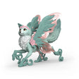 Bayala | Winged Fox fantasy figure with mint green fur pink wings and curled legs