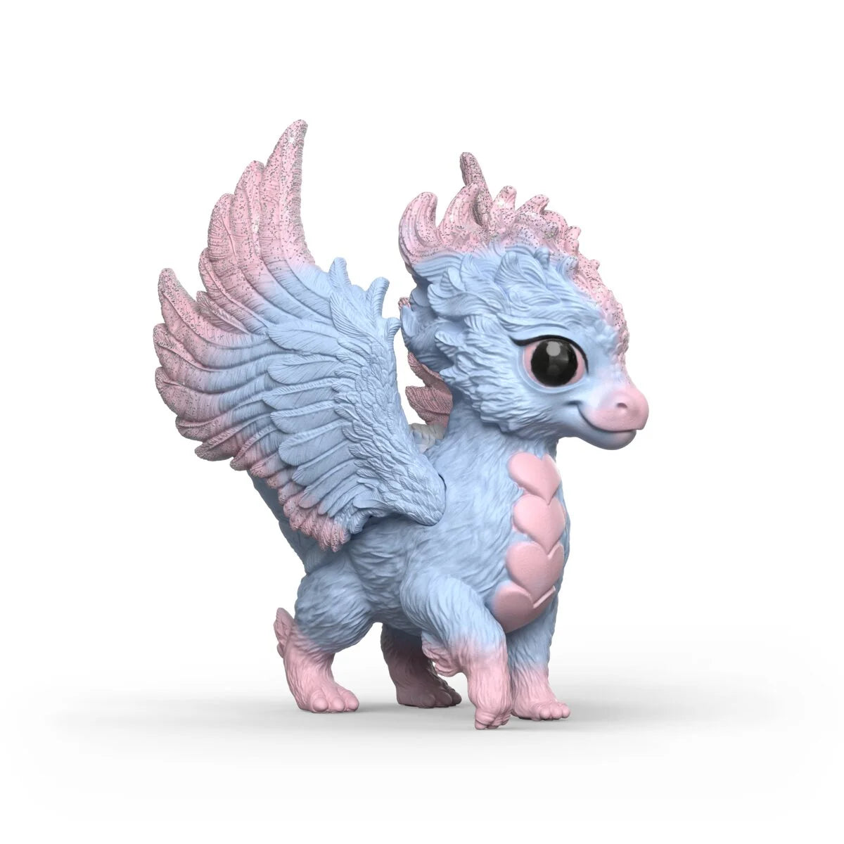 Bayala | Baby Crystal Dragon blue and pink winged dragon toy with large sparkling wings