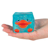 Sugar Swaps Duck Cube blue duck toy held in a hand