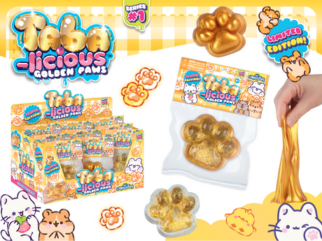 Taba-licious Golden Paw golden paw shaped toy packaging display
