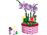 Disney Isabela's Flowerpot LEGO set featuring a pink flowerpot, orchid and cactus flowers, and Isabela mini-doll figure.