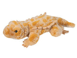 Bearded Dragon Boogie plush toy in soft tan and cream with velvety spikes, perfect cuddle companion for all ages.