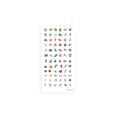 Nail Stickers | Magic set featuring 72 colorful, playful designs including unicorns, hearts, and fun icons for kids.