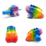 Wooden Croaking Frog | 1.5in Rainbow