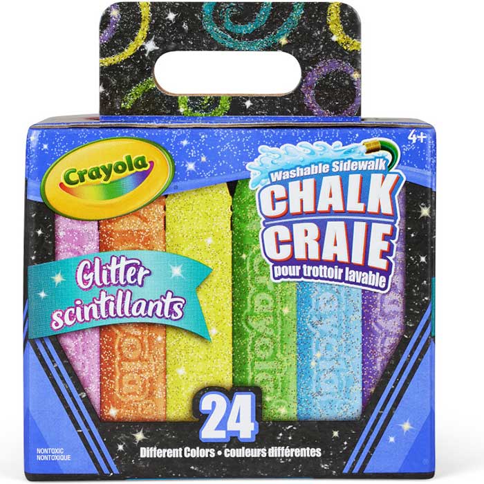 Sidewalk Chalk Glitter 24ct