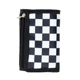 Classic Checkered Wallet with black and white checkered design