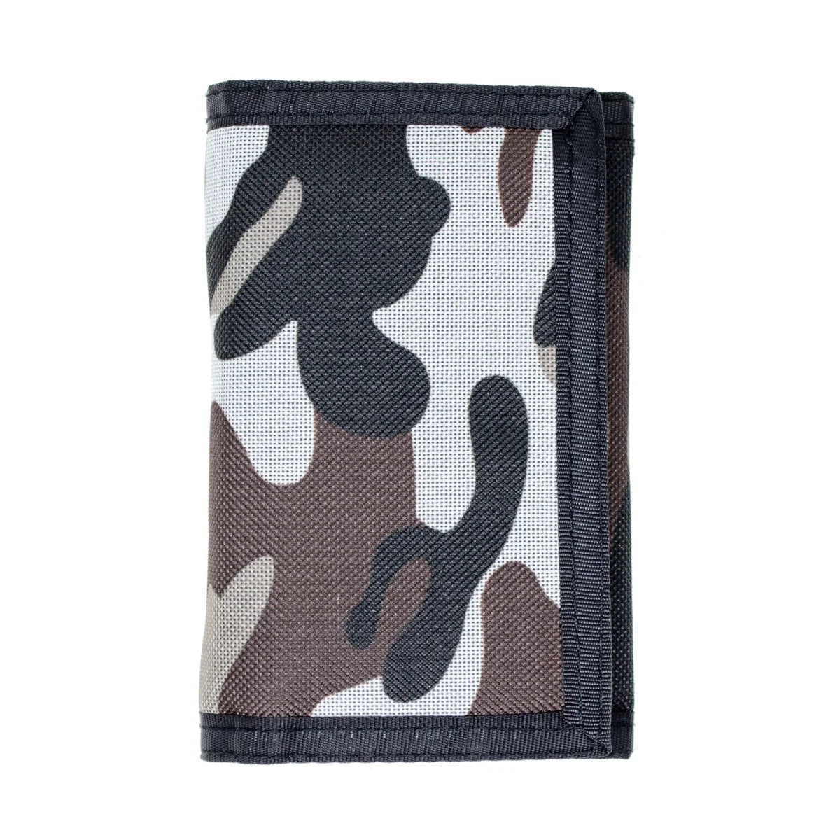 Camo Wallet with brown black and gray camouflage pattern