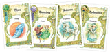 Once Upon a Time fantasy story cards featuring a shoe a dancing scene a unicorn and a godmother