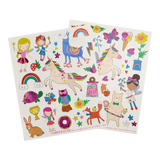 Rainbow Fairy Tattoos sheets with colorful fairies unicorns rainbows animals and playful designs