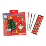 My Christmas Coloring Book & Stickers! with colorful pencils