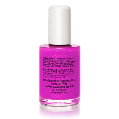 Nail Polish Fairy Berry vibrant pink water-based, non-toxic, cruelty-free, vegan nail polish with hard, durable finish.