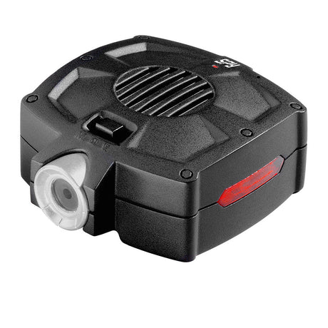 Spy Labs Motion Detector Alarm compact black security device with vibration and motion sensors and red alert light.