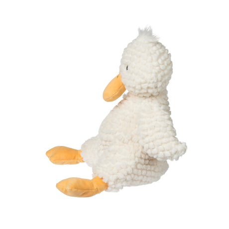 Snuggables Duck plush toy with soft textured fabric, floppy weighted body, and perfect size for toddler hugs and playtime.