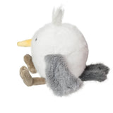 Rolly Seagull plush white bird with yellow beak gray wings fluffy tail and tan feet