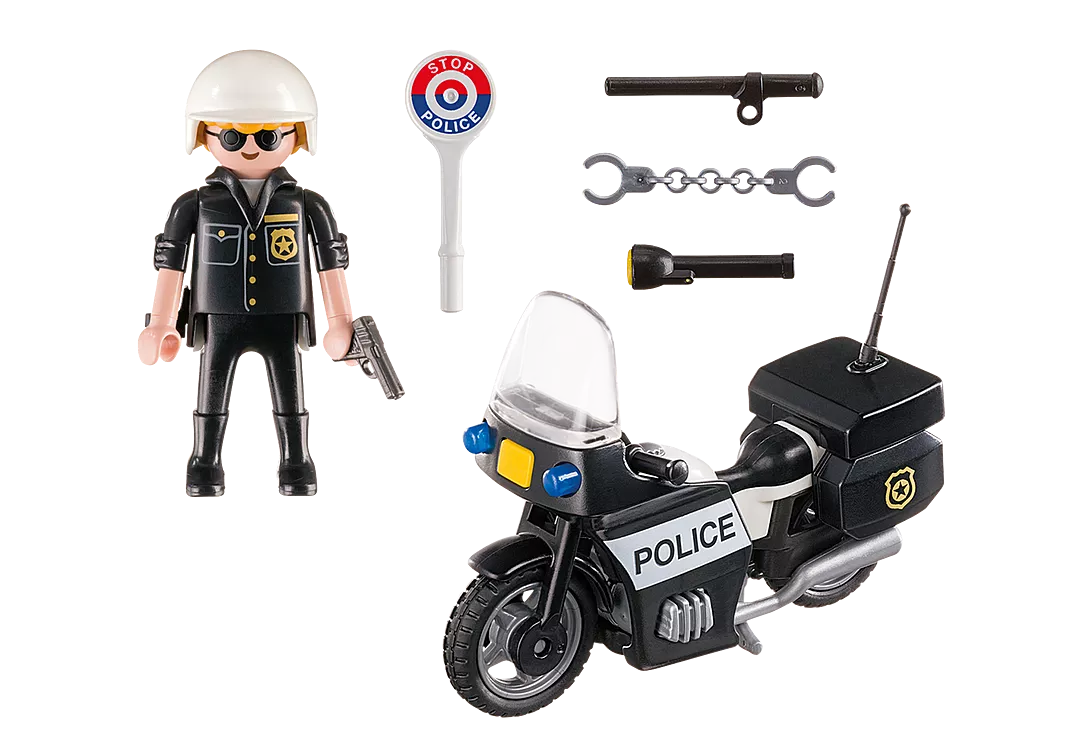 City Action | Police Carry Case with police officer motorcycle and accessories
