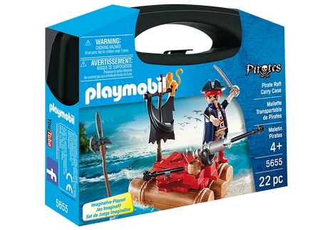 Pirates | Pirate Raft Carry Case shown in colorful packaging with pirate raft playset artwork