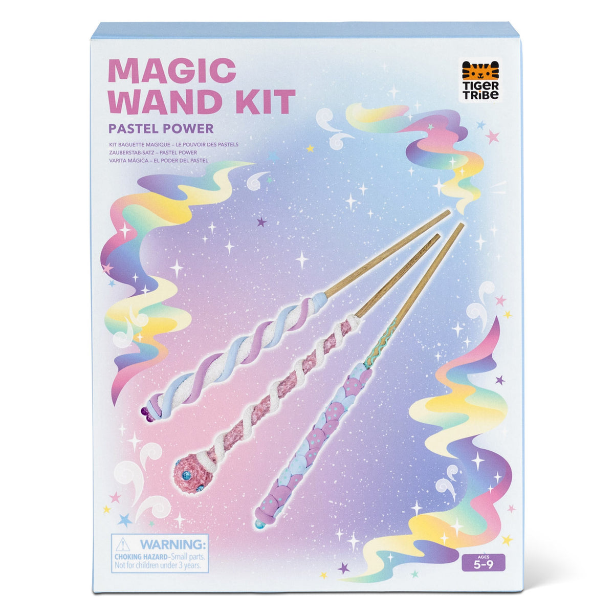 Magic Wand Kit | Pastel Power box featuring three colorful sparkling wands